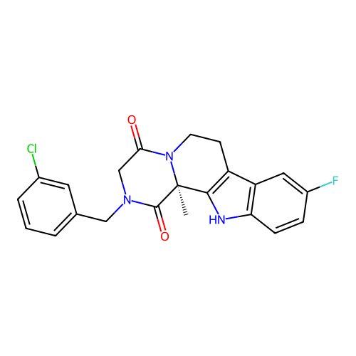 C22H19ClFN3O2 structure