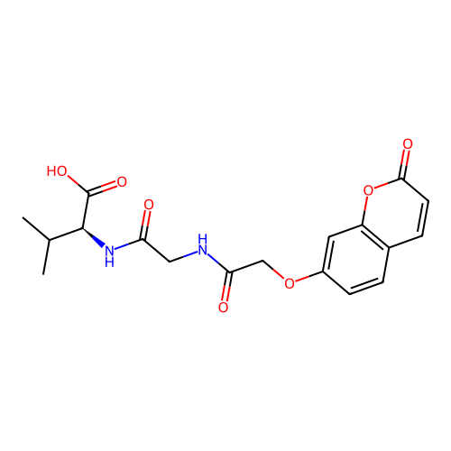 N-{[(2-oxo-2H-chromen-7-yl)oxy]acetyl}glycyl-L-valine structure