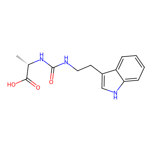 (2S)-2-[2-(1H-indol-3-yl)ethylcarbamoylamino]propanoic acid structure