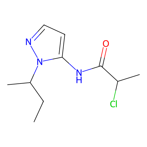 N-[1-(butan-2-yl)-1H-pyrazol-5-yl]-2-chloropropanamide structure