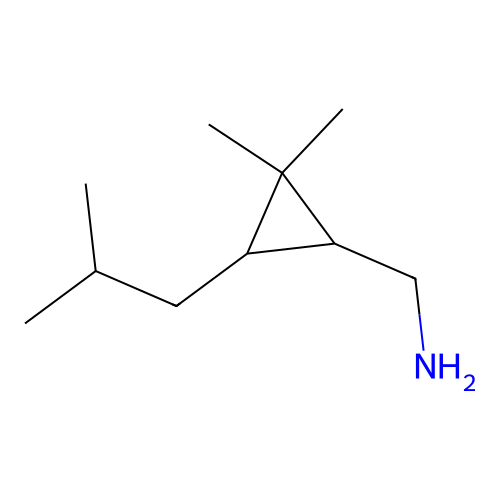 [2,2-Dimethyl-3-(2-methylpropyl)cyclopropyl]methanamine structure