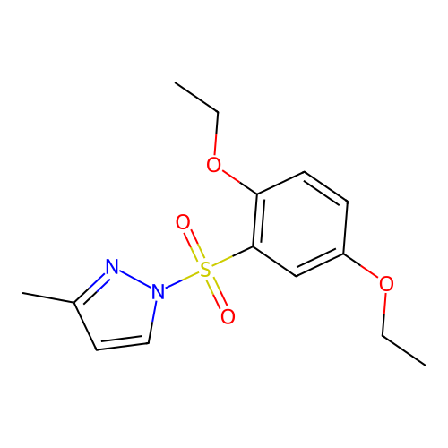 1-(2,5-Diethoxyphenyl)sulfonyl-3-methylpyrazole structure