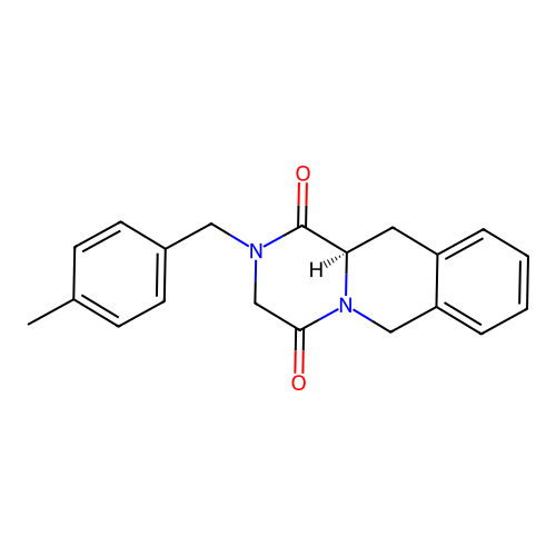 (11aR)-2-(4-methylbenzyl)-11,11a-dihydro-2H-pyrazino[1,2-b]isoquinoline-1,4(3H,6H)-dione structure