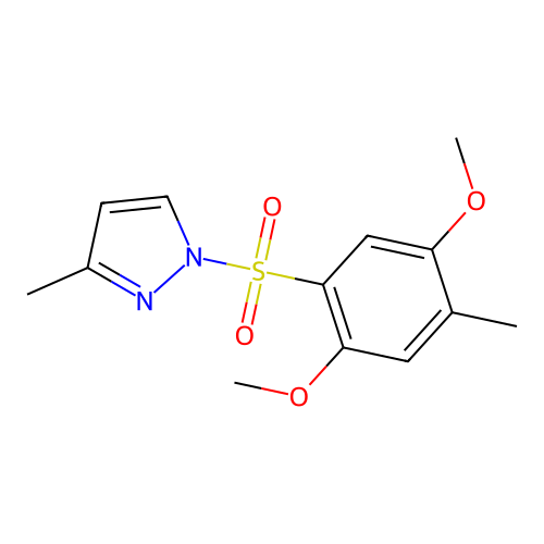 1-(2,5-Dimethoxy-4-methylphenyl)sulfonyl-3-methylpyrazole structure