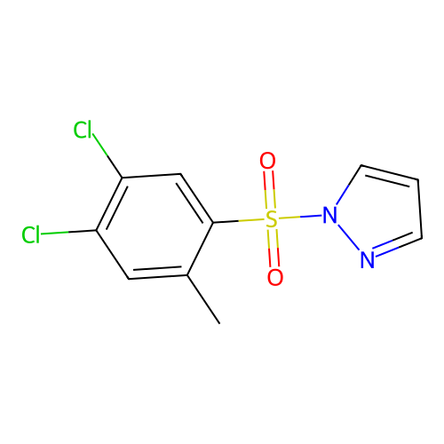 1-[(4,5-dichloro-2-methylphenyl)sulfonyl]-1H-pyrazole structure