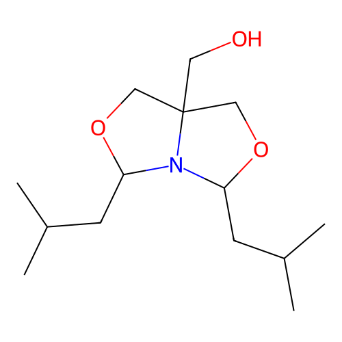 [3,5-bis(2-methylpropyl)-1H-[1,3]oxazolo[3,4-c][1,3]oxazol-7a(7H)-yl]methanol structure