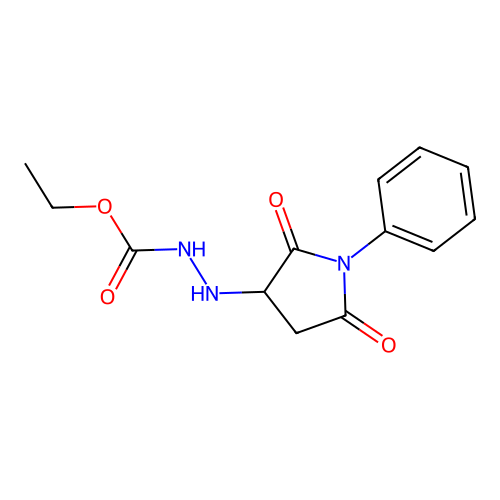 Ethyl 2-(2,5-dioxo-1-phenylpyrrolidin-3-yl)hydrazinecarboxylate structure