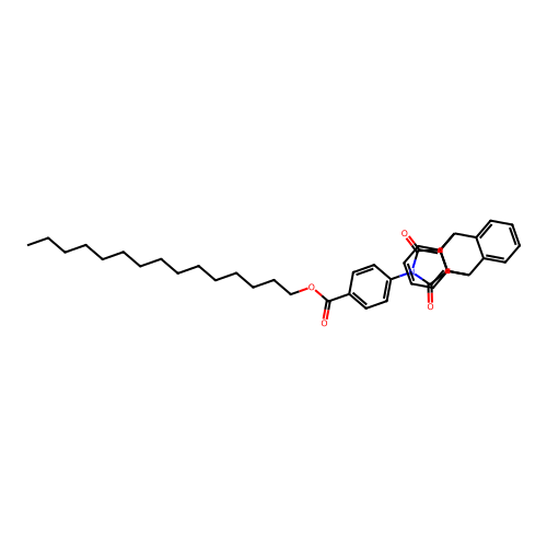 pentadecyl 4-(16,18-dioxo-17-azapentacyclo[6.6.5.0~2,7~.0~9,14~.0~15,19~]nonadeca-2,4,6,9,11,13-hexaen-17-yl)benzoate structure