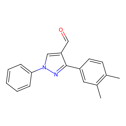 3-(3,4-dimethylphenyl)-1-phenyl-1H-pyrazole-4-carbaldehyde structure
