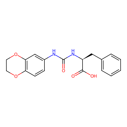 (S)-2-(3-(2,3-dihydrobenzo[b][1,4]dioxin-6-yl)ureido)-3-phenylpropanoic acid structure