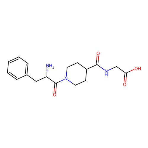 N-{[1-(L-phenylalanyl)piperidin-4-yl]carbonyl}glycine structure