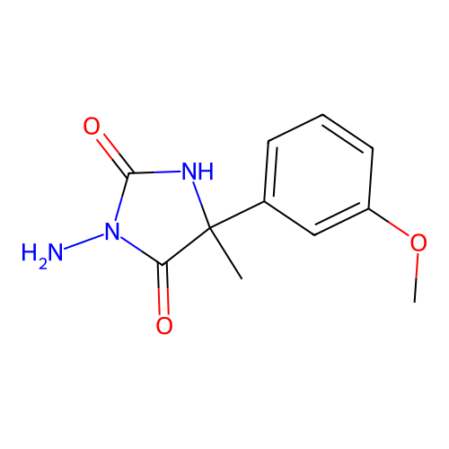 3-Amino-5-(3-methoxyphenyl)-5-methylimidazolidine-2,4-dione structure