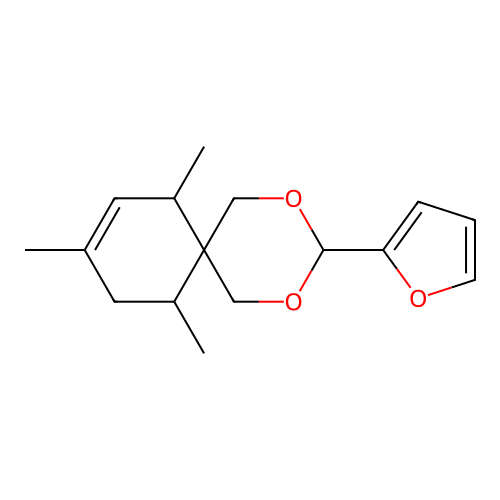 3-(Furan-2-YL)-7,9,11-trimethyl-2,4-dioxaspiro[5.5]undec-8-ene structure