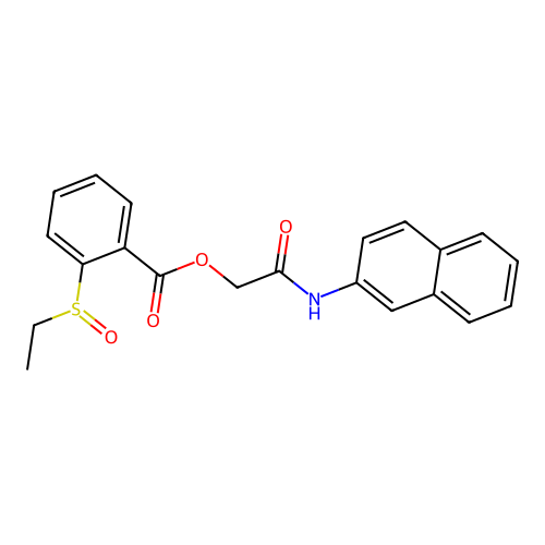 [2-(Naphthalen-2-ylamino)-2-oxoethyl] 2-ethylsulfinylbenzoate structure