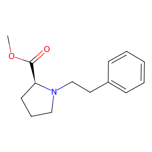 methyl (2S)-1-(2-phenylethyl)pyrrolidine-2-carboxylate structure