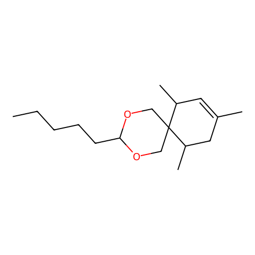 7,9,11-Trimethyl-3-pentyl-2,4-dioxaspiro[5.5]undec-8-ene structure