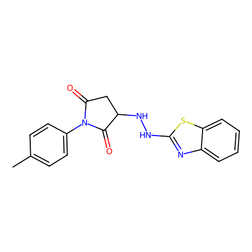 3-[2-(1,3-Benzothiazol-2-yl)hydrazinyl]-1-(4-methylphenyl)pyrrolidine-2,5-dione structure