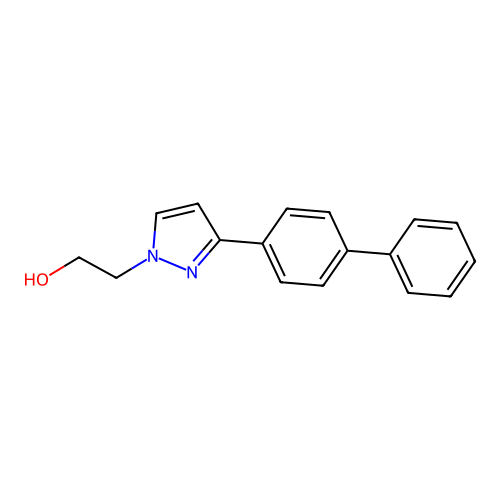 2-(3-[1,1'-biphenyl]-4-yl-1H-pyrazol-1-yl)-1-ethanol structure