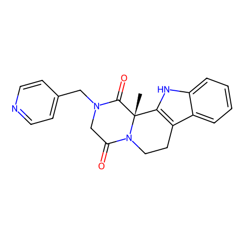 (12bS)-12b-methyl-2-(pyridin-4-ylmethyl)-2,3,6,7,12,12b-hexahydropyrazino[1',2':1,2]pyrido[3,4-b]indole-1,4-dione structure