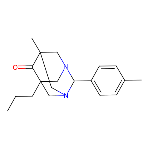 5-Methyl-2-(4-methylphenyl)-7-propyl-1,3-diazatricyclo[3.3.1.1~3,7~]decan-6-one structure