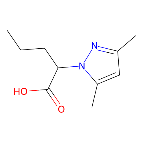 2-(3,5-Dimethyl-pyrazol-1-yl)-pentanoic acid structure