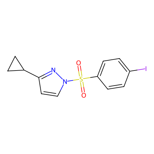 3-cyclopropyl-1-[(4-iodophenyl)sulfonyl]-1H-pyrazole structure