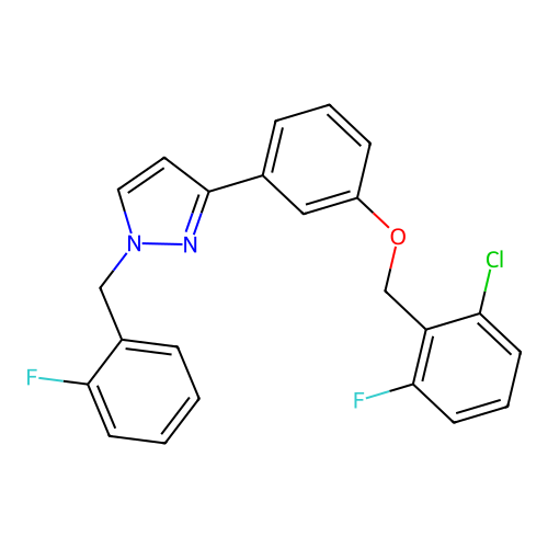 3-{3-[(2-chloro-6-fluorobenzyl)oxy]phenyl}-1-(2-fluorobenzyl)-1H-pyrazole structure