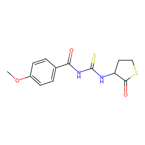 4-methoxy-N-[(2-oxothiolan-3-yl)carbamothioyl]benzamide structure