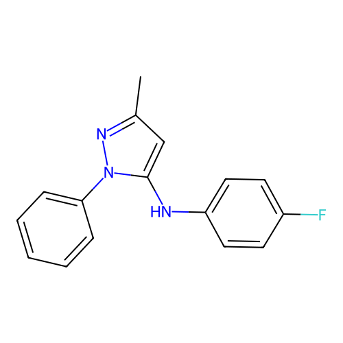 N-(4-fluorophenyl)-3-methyl-1-phenyl-1H-pyrazol-5-amine structure