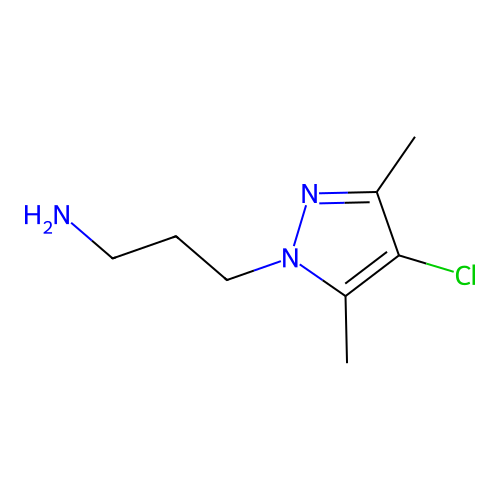 3-(4-chloro-3,5-dimethyl-1H-pyrazol-1-yl)propan-1-amine structure