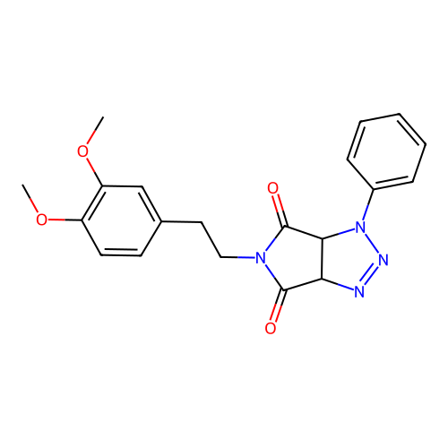 5-(3,4-dimethoxyphenethyl)-1-phenyl-1,6a-dihydropyrrolo[3,4-d][1,2,3]triazole-4,6(3aH,5H)-dione structure