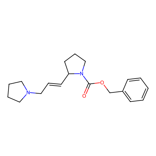 Benzyl 2-(3-pyrrolidin-1-ylprop-1-enyl)pyrrolidine-1-carboxylate structure