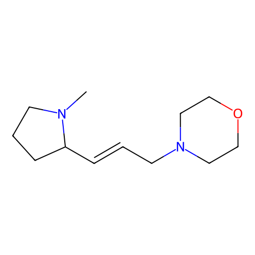 4-[3-(1-Methylpyrrolidin-2-yl)prop-2-enyl]morpholine structure