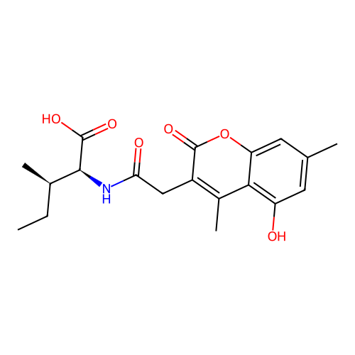 2-[[2-(5-hydroxy-4,7-dimethyl-2-oxo-chromen-3-yl)acetyl]amino]-3-methyl-pentanoic Acid structure