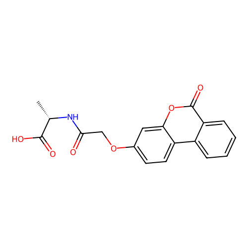 (S)-2-(2-((6-oxo-6H-benzo[c]chromen-3-yl)oxy)acetamido)propanoic acid structure