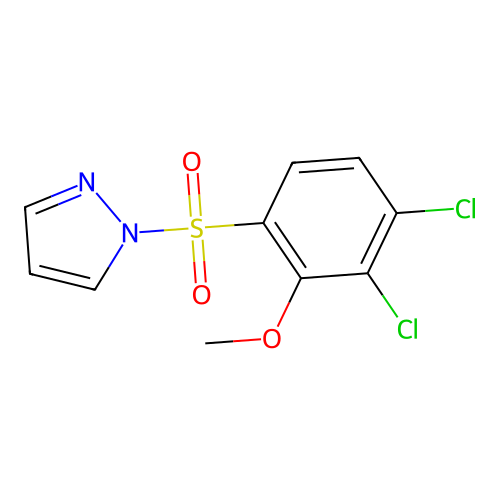 1-(3,4-Dichloro-2-methoxyphenyl)sulfonylpyrazole structure
