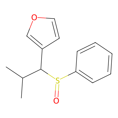 3-[1-(Benzenesulfinyl)-2-methylpropyl]furan structure