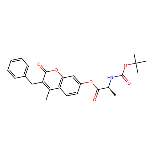 (S)-3-benzyl-4-methyl-2-oxo-2H-chromen-7-yl 2-((tert-butoxycarbonyl)amino)propanoate structure