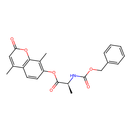 (S)-4,8-dimethyl-2-oxo-2H-chromen-7-yl 2-(((benzyloxy)carbonyl)amino)propanoate structure