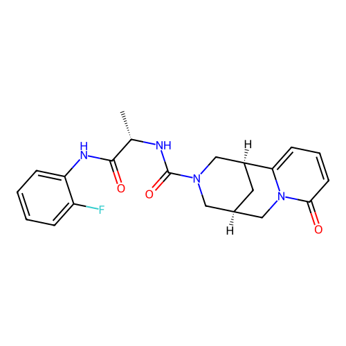 (1R,5R)-N-((S)-1-((2-fluorophenyl)amino)-1-oxopropan-2-yl)-8-oxo-4,5,6,8-tetrahydro-1H-1,5-methanopyrido[1,2-a][1,5]diazocine-3(2H)-carboxamide structure