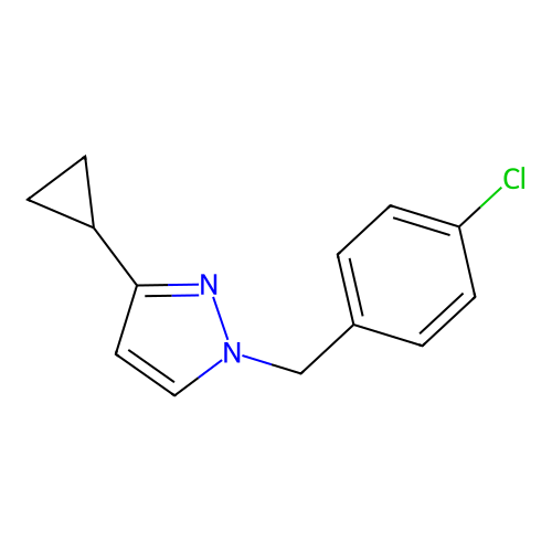 1-(4-chlorobenzyl)-3-cyclopropyl-1H-pyrazole structure
