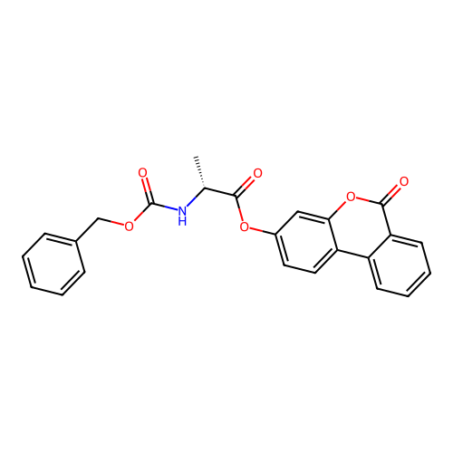 6-oxo-6H-benzo[c]chromen-3-yl N-[(benzyloxy)carbonyl]-D-alaninate structure