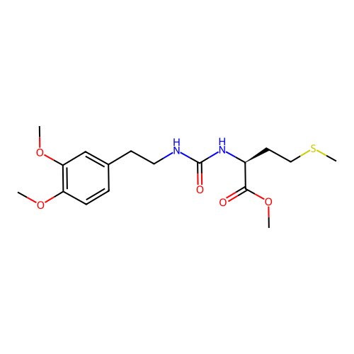 methyl N-{[2-(3,4-dimethoxyphenyl)ethyl]carbamoyl}-L-methioninate structure