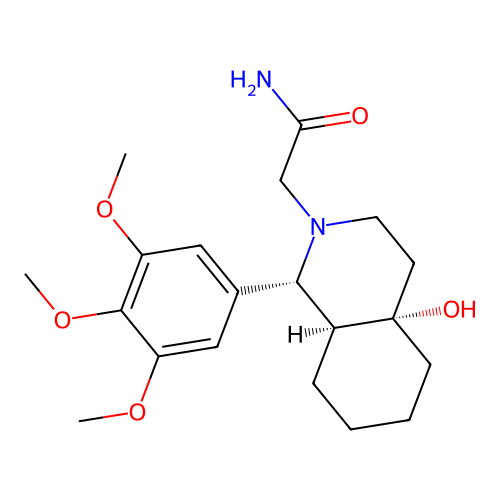 2-[(1R,4aS,8aS)-4a-hydroxy-1-(3,4,5-trimethoxyphenyl)-1,3,4,5,6,7,8,8a-octahydroisoquinolin-2-yl]acetamide structure