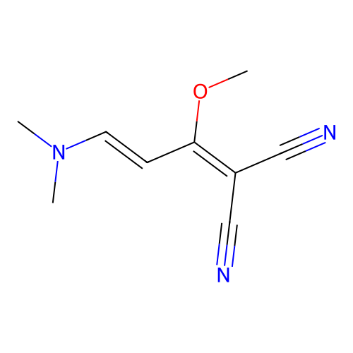 2-(3-(Dimethylamino)-1-methoxyallylidene)malononitrile structure