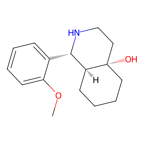 (1R,4aS,8aS)-1-(2-methoxyphenyl)octahydroisoquinolin-4a(2H)-ol structure