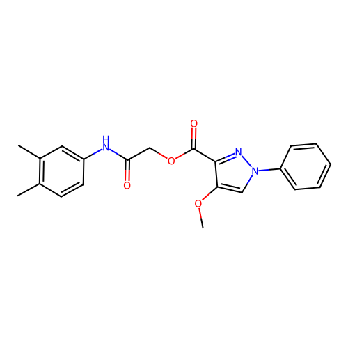 2-((3,4-Dimethylphenyl)amino)-2-oxoethyl 4-methoxy-1-phenyl-1H-pyrazole-3-carboxylate structure