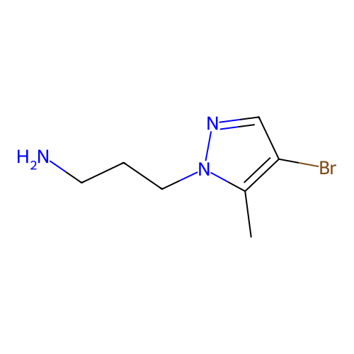 3-(4-Bromo-5-methyl-1H-pyrazol-1-YL)-1-propanamine structure