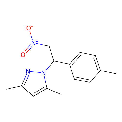 3,5-Dimethyl-1-[1-(4-methylphenyl)-2-nitroethyl]pyrazole structure