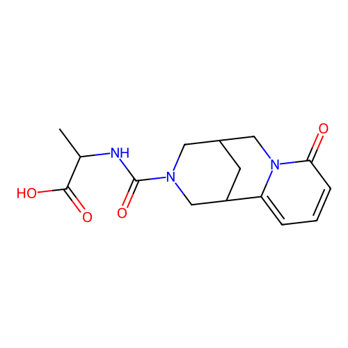 2-({6-oxo-7,11-diazatricyclo[7.3.1.0,2,7]trideca-2,4-diene-11-carbonyl}amino)propanoic acid structure